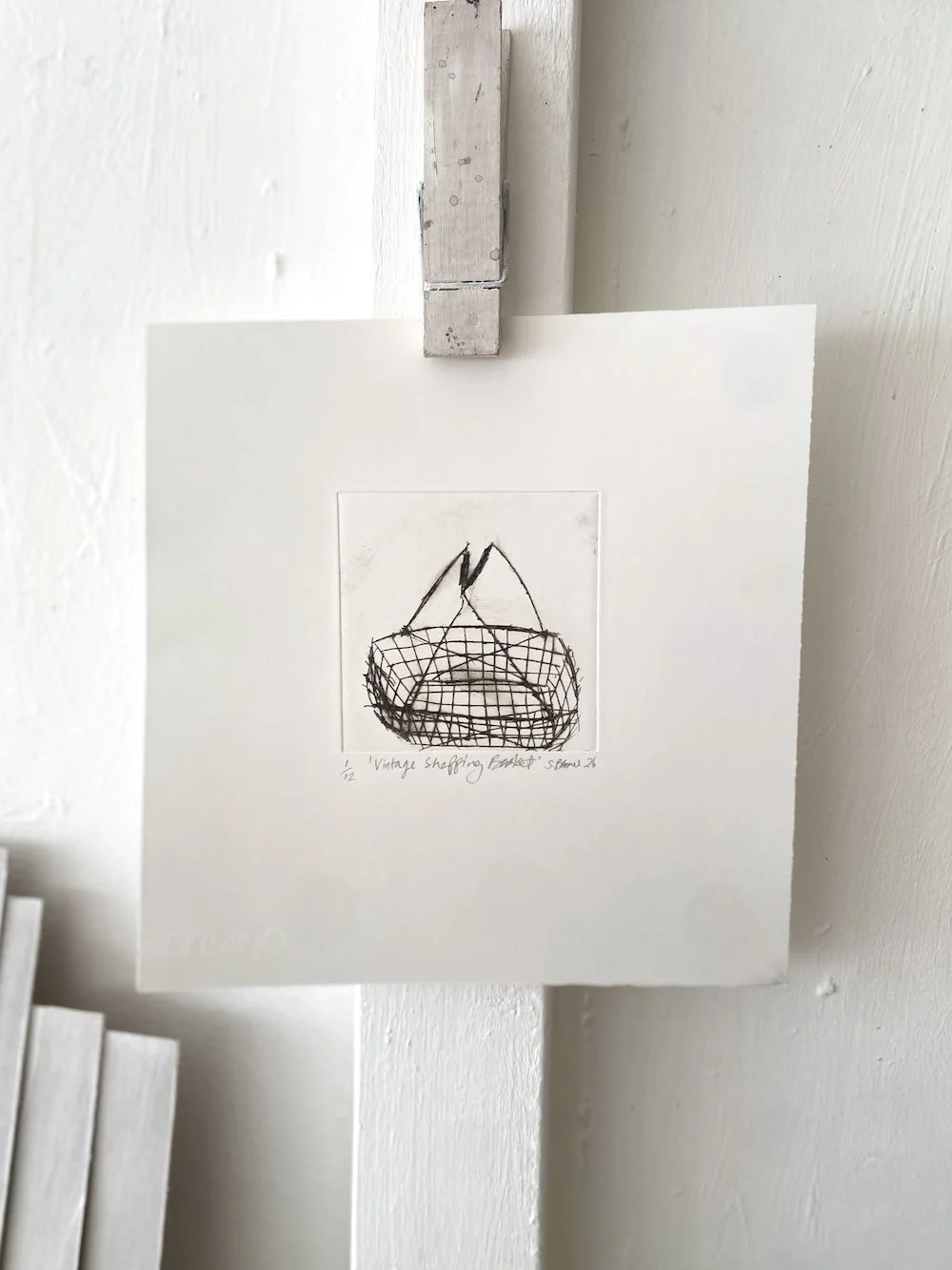 'Vintage Shopping Basket' Drypoint Print by Samantha Barnes 3 copy.JPG