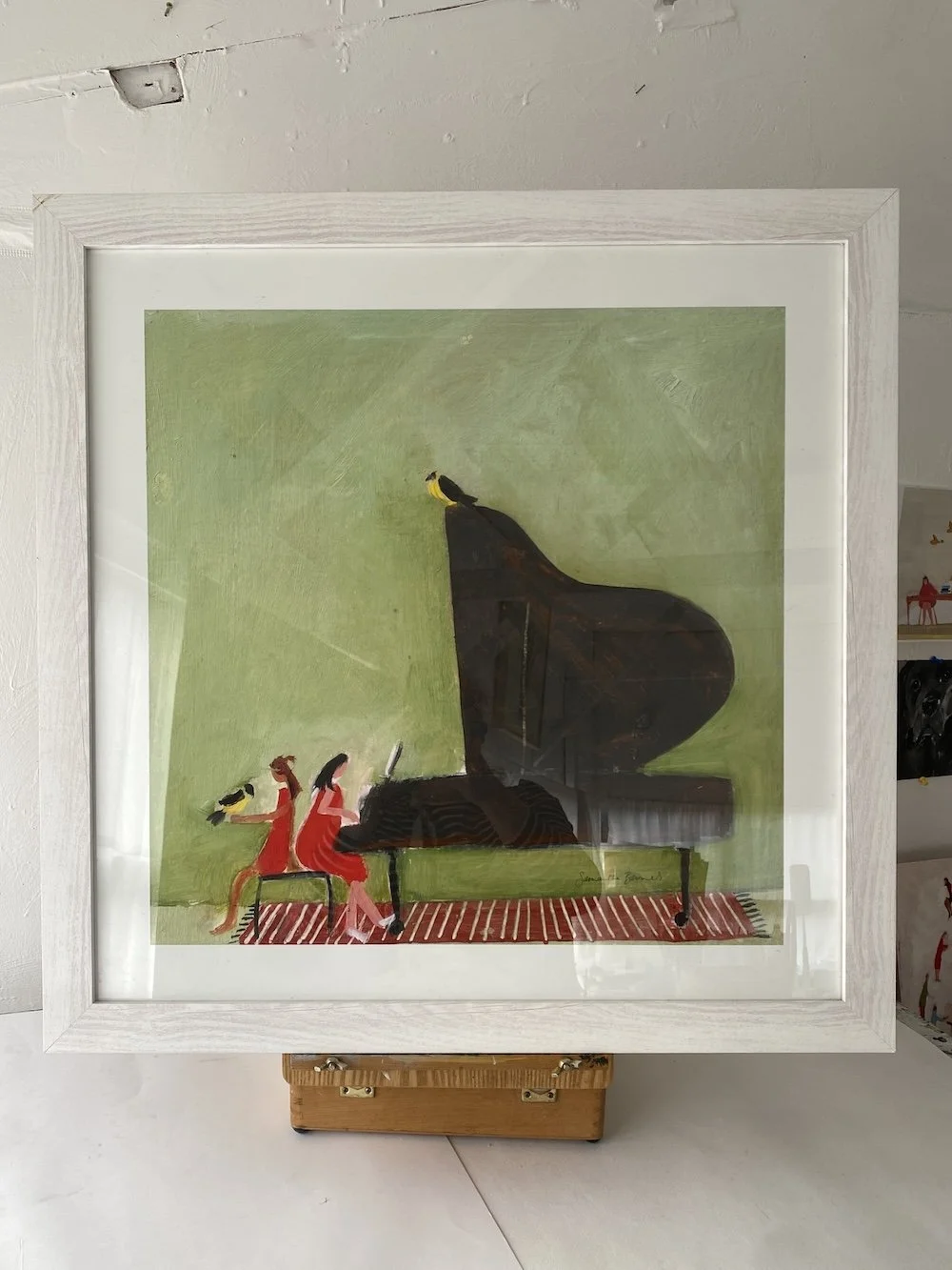 'Soft Notes' Musical Art Print on Watercolour Paper