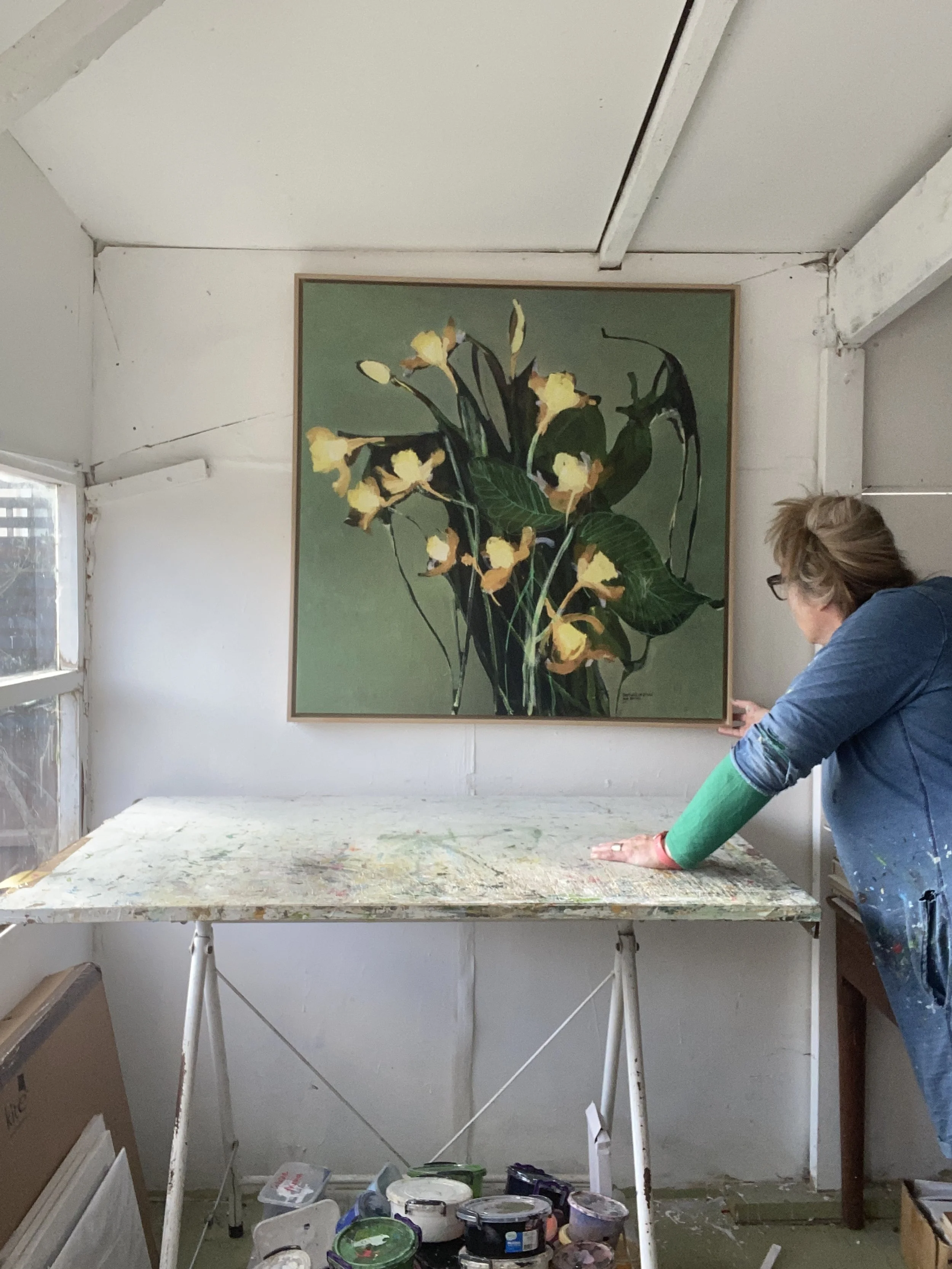 Daffodils, Framed Canvas Art Print by Samantha Barnes Artist 5.JPG