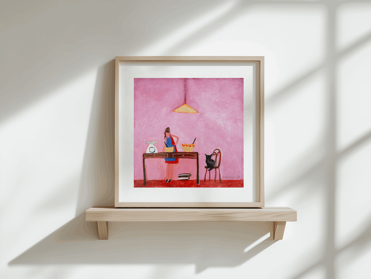'Calm Caking' Kitchen Art Print on Watercolour Paper