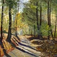 "Trail at Salmon River”, Acrylic (22”x28”) 