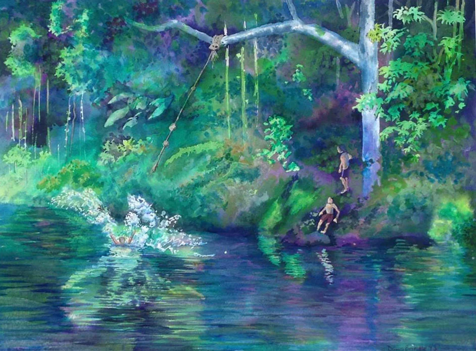 “Rio Angelito”, Permanent Ink (10”x14”)