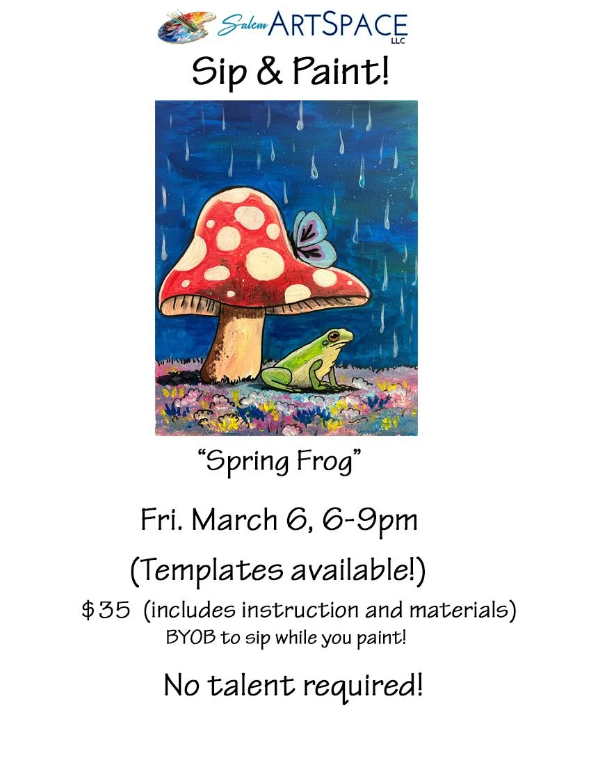 Spring Frog Sip & Paint