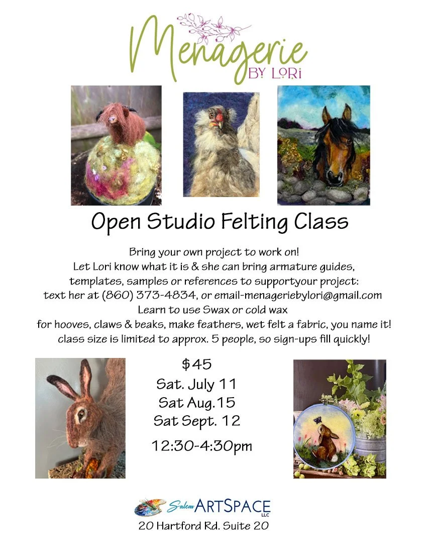 Open Studio Felting Saturday September 12th