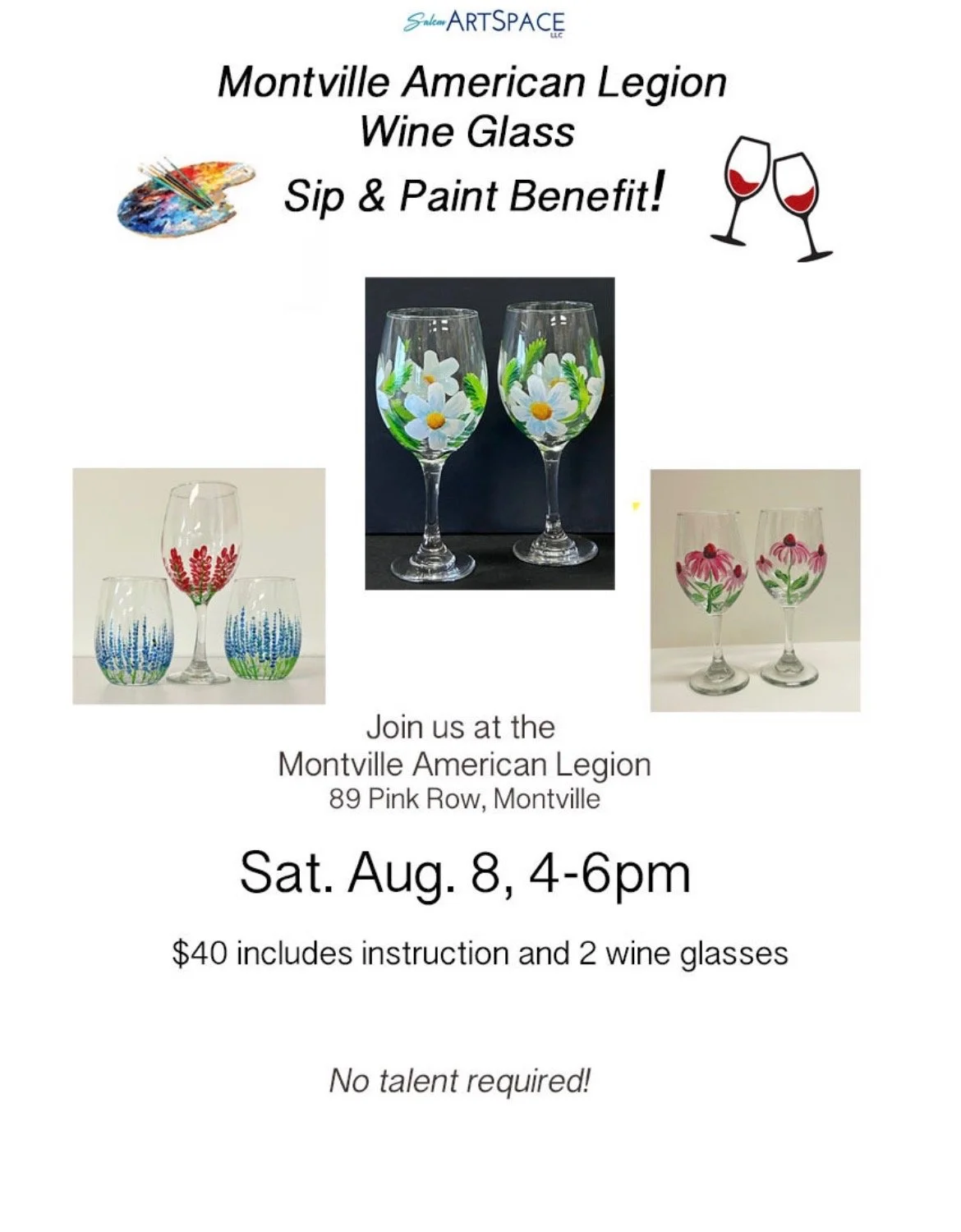 Wine Glass Sip & Paint Benefit for Montville American Legion