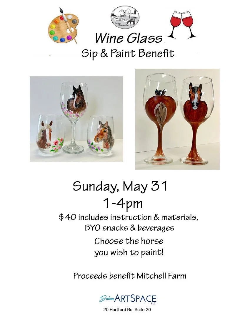 Wine Glass Sip & Paint Benefit Mitchell Farm