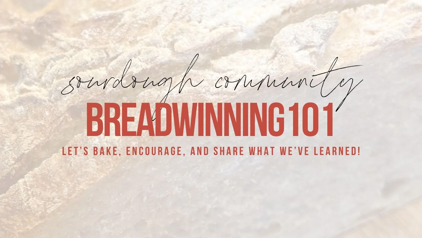 Sourdough Community Space to help you bake your first loaf!
