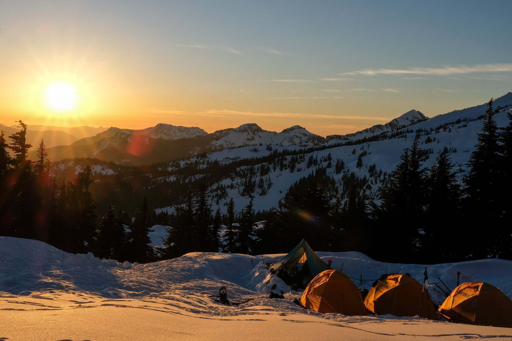 Sunset on Mount Rainier