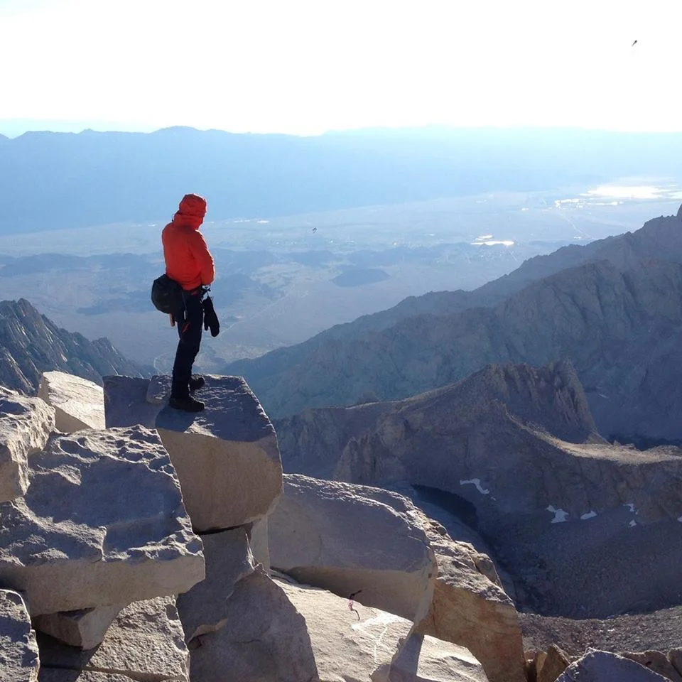 Standing on Mount Whitney