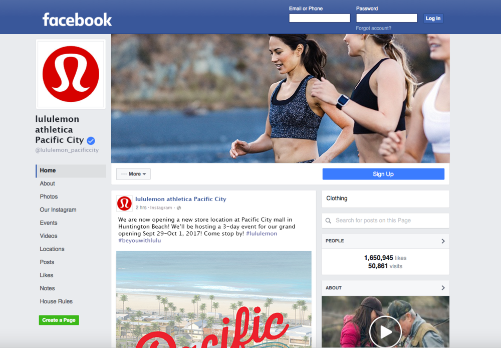 Social Media Advertisement: Facebook Page