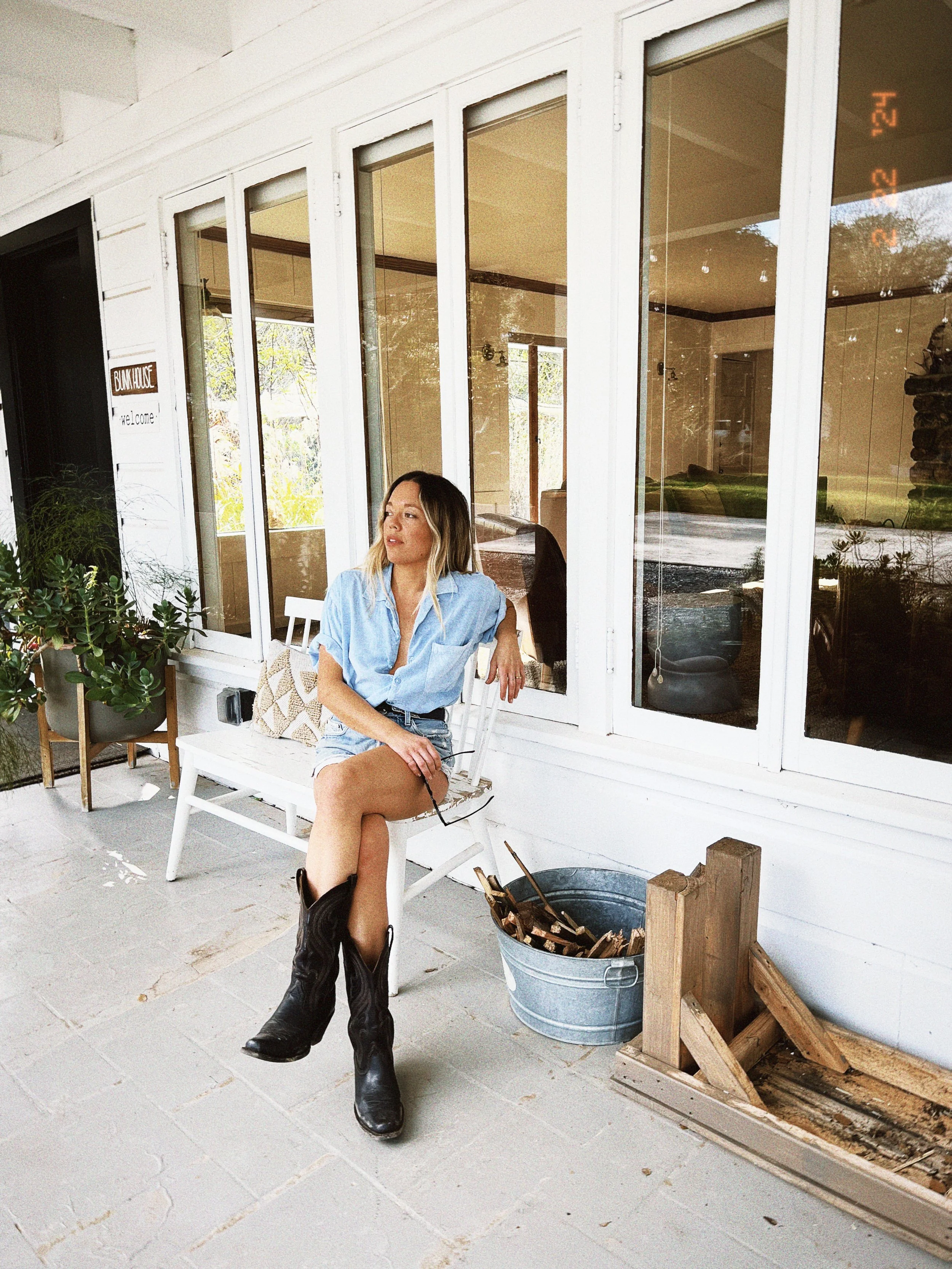 The Aliso Button Up (vintage blue)