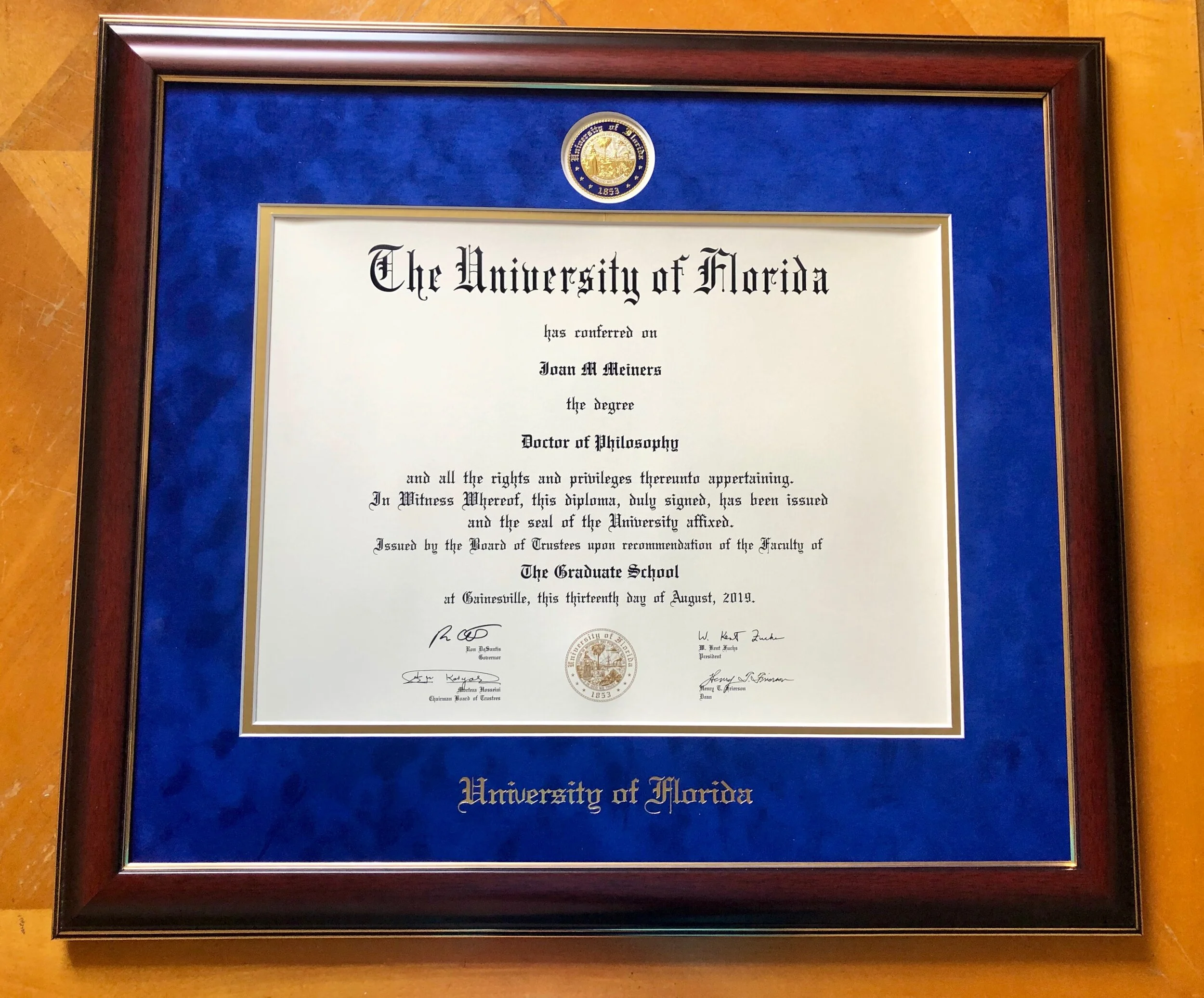 I received my Ph.D. diploma in the mail today!!!