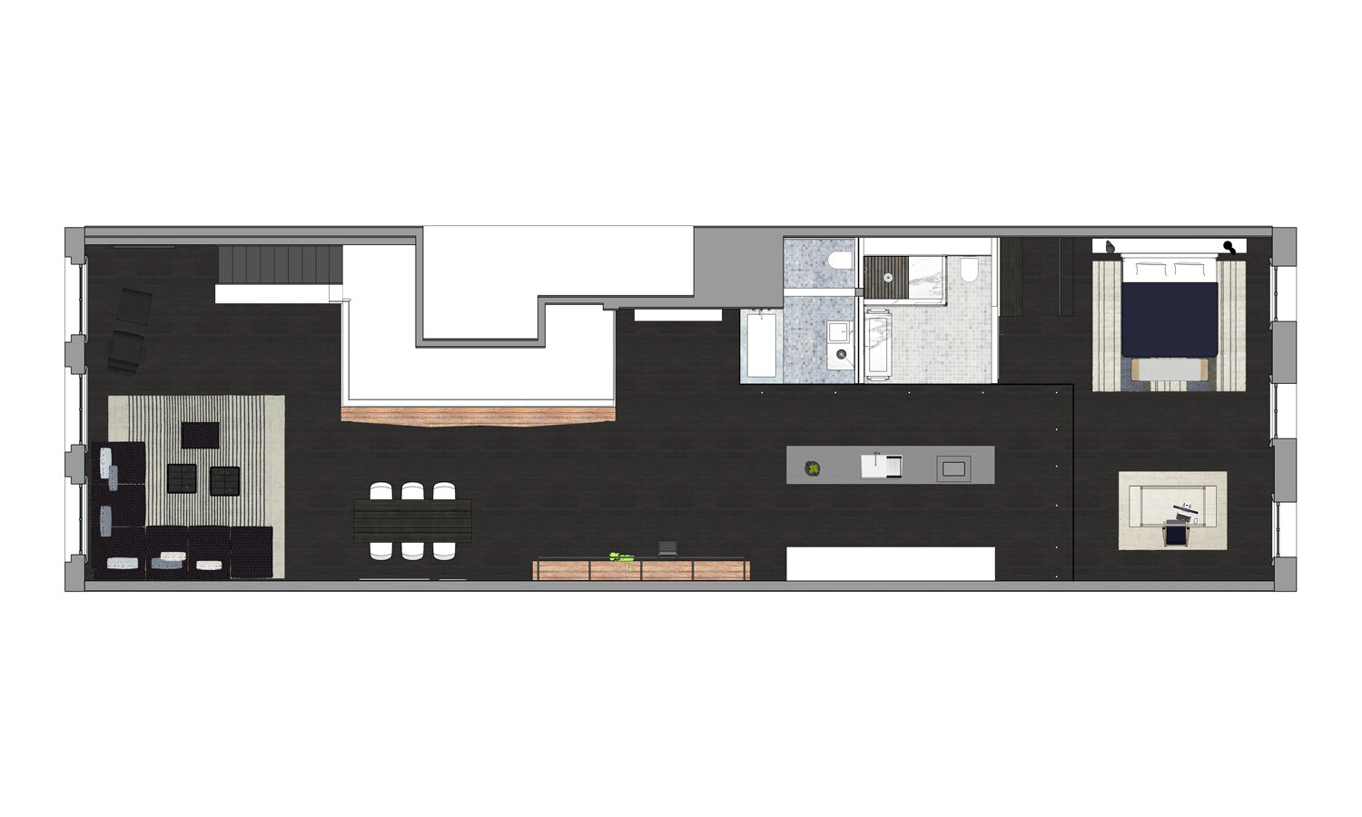 NYC SOHO LOFT GUT RENOVATION BY NEW YORK ARCHITECT AND INTERIOR DESIGNER ADI GERSHONI - Loft Plan