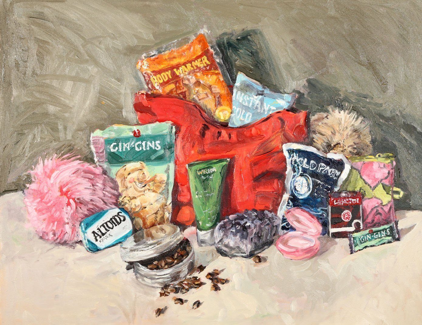 Soothing Kit (IYKYK) Oil on Canvas, 24"x30" 2025