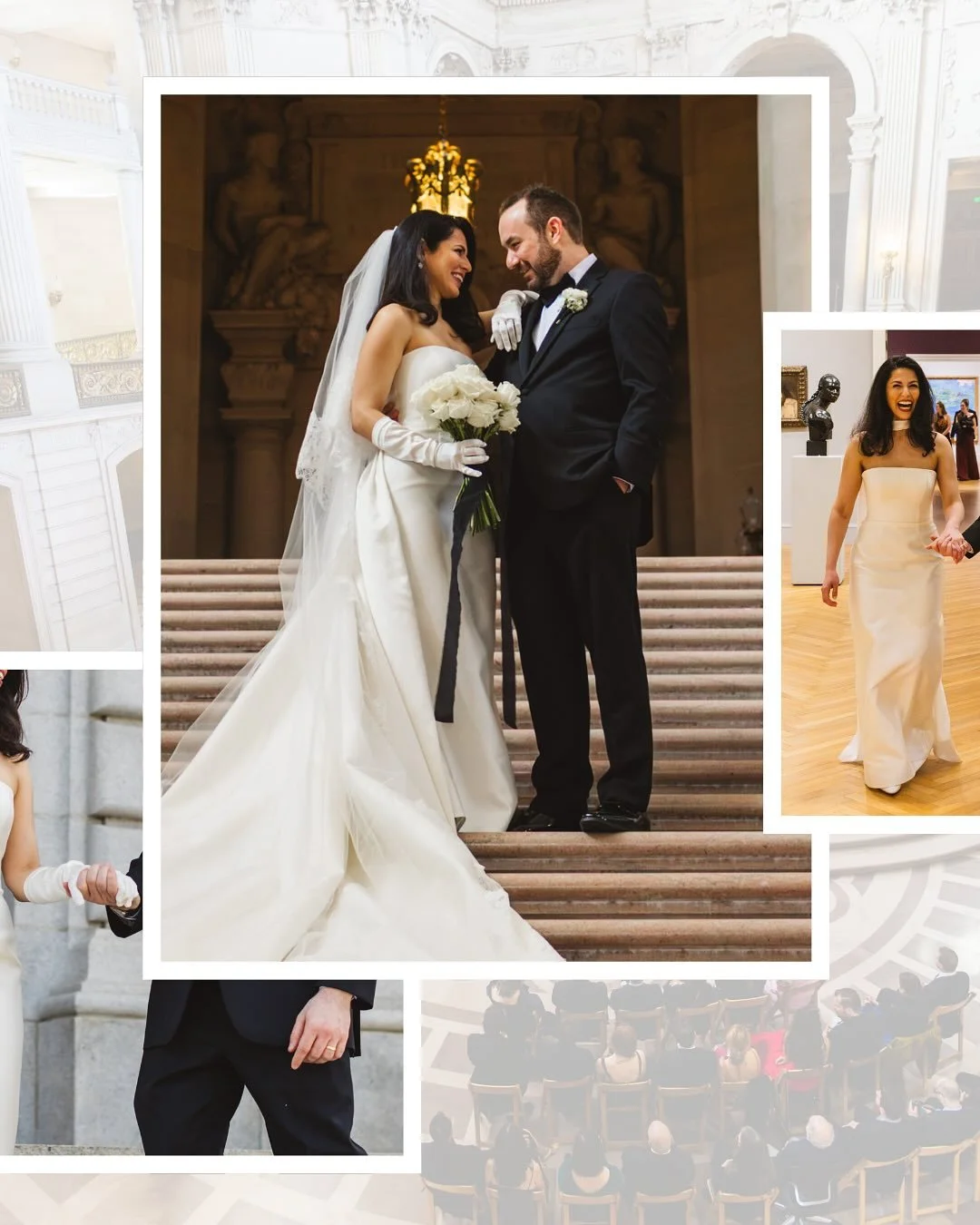 This spring ceremony held at San Francisco City Hall was nothing short of a fantasy! It continued with a reception at the Legion of Honor. Exceptionally chic and utterly stunning 🤍 🕊️.⁠
⁠
Photo: @zoelarkinphoto⁠
Reception: @legionofhonor⁠
Content C