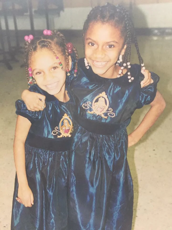 Me on the left and my sister on the right