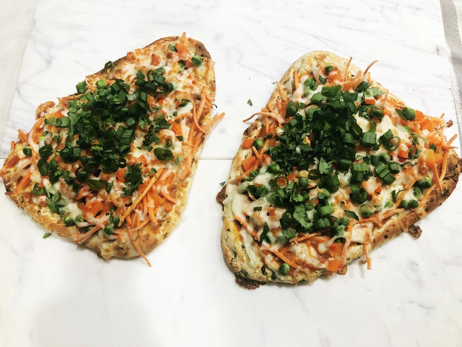 Thai Curry Naan Pizza