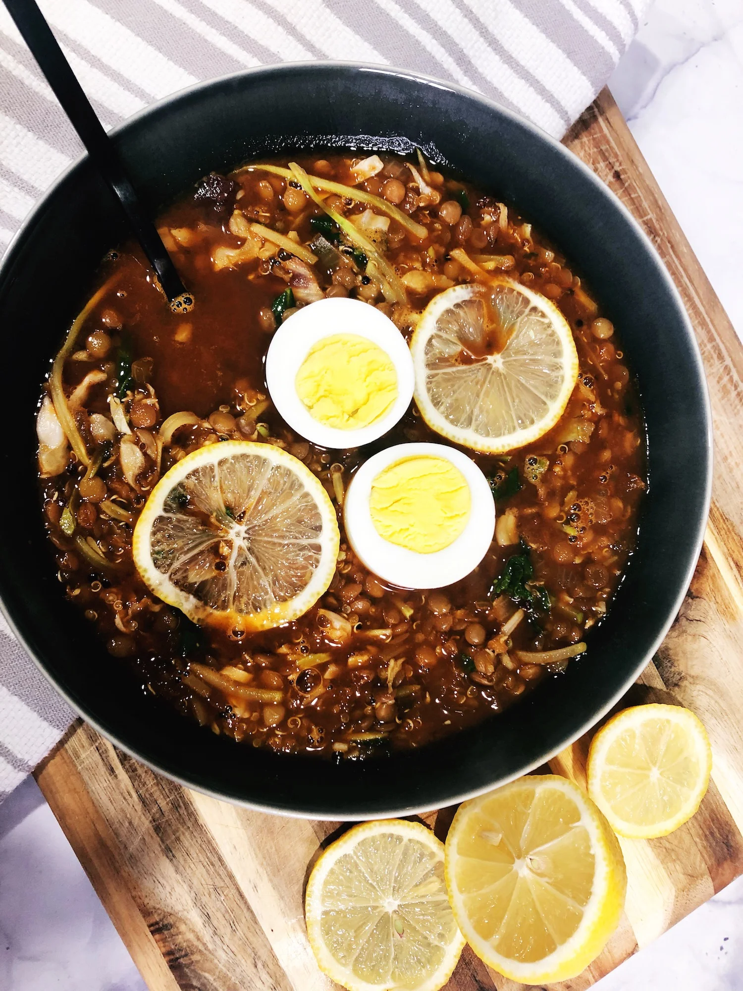 Panera Bread Copycat Lentil Quinoa Broth Bowl