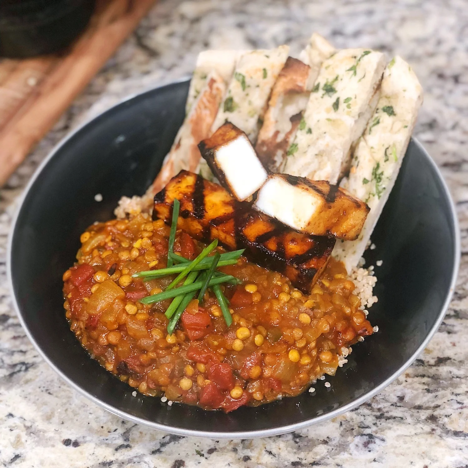 Lentil Daal + Sweet & Sticky Grilled Paneer