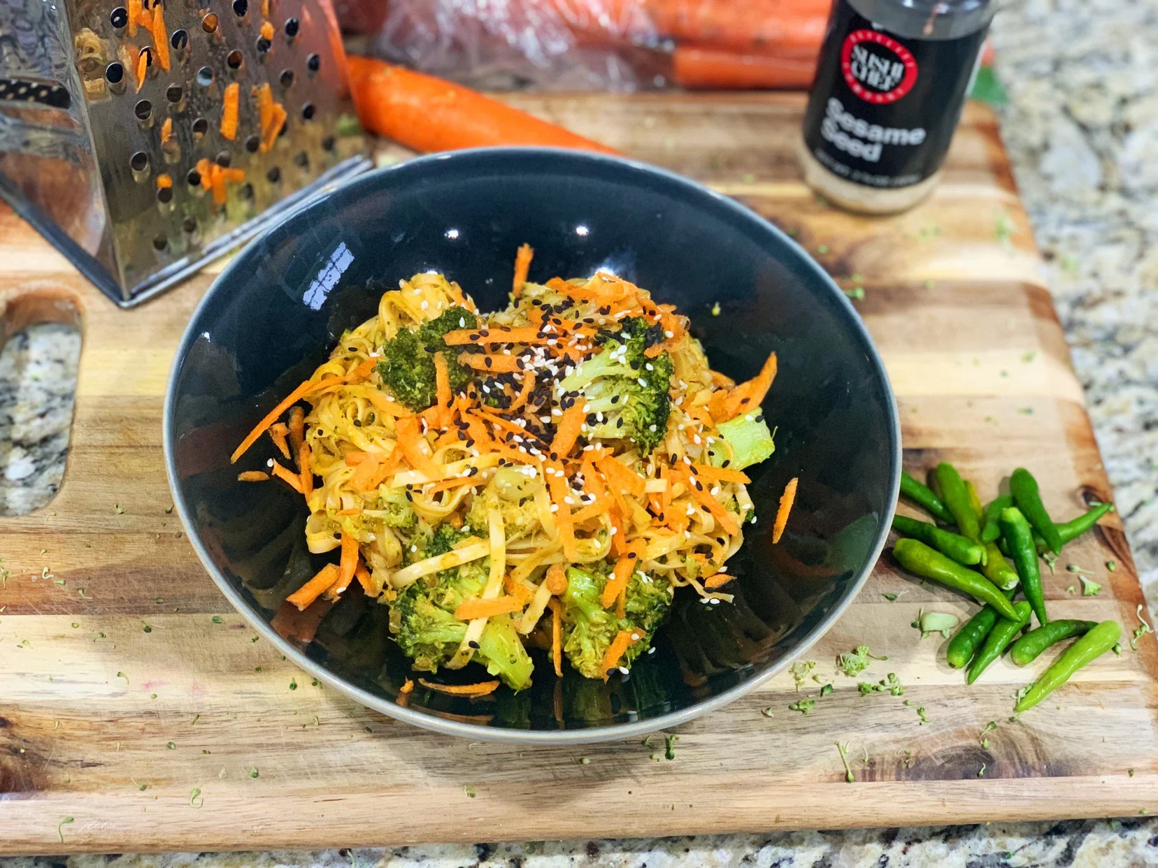 One-Pot Creamy Curry Noodles with Broccoli