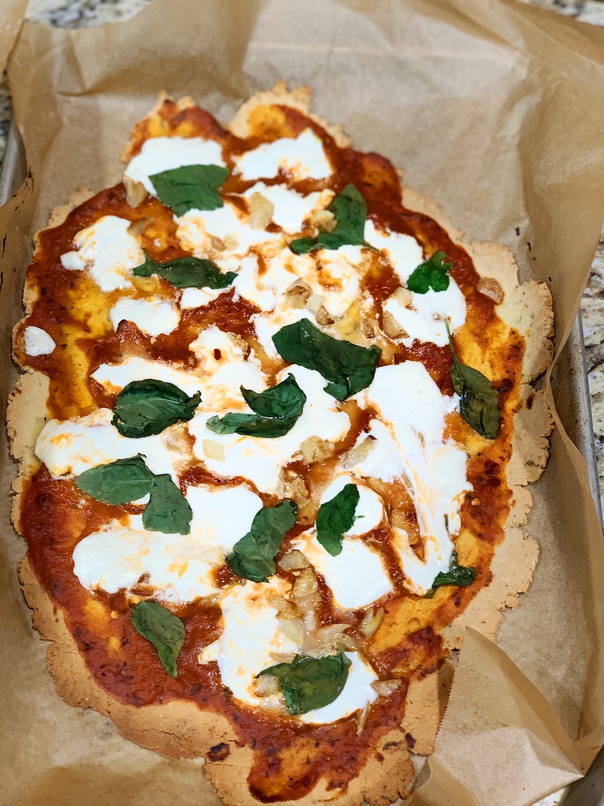 Low-Carb Margherita Pizzas