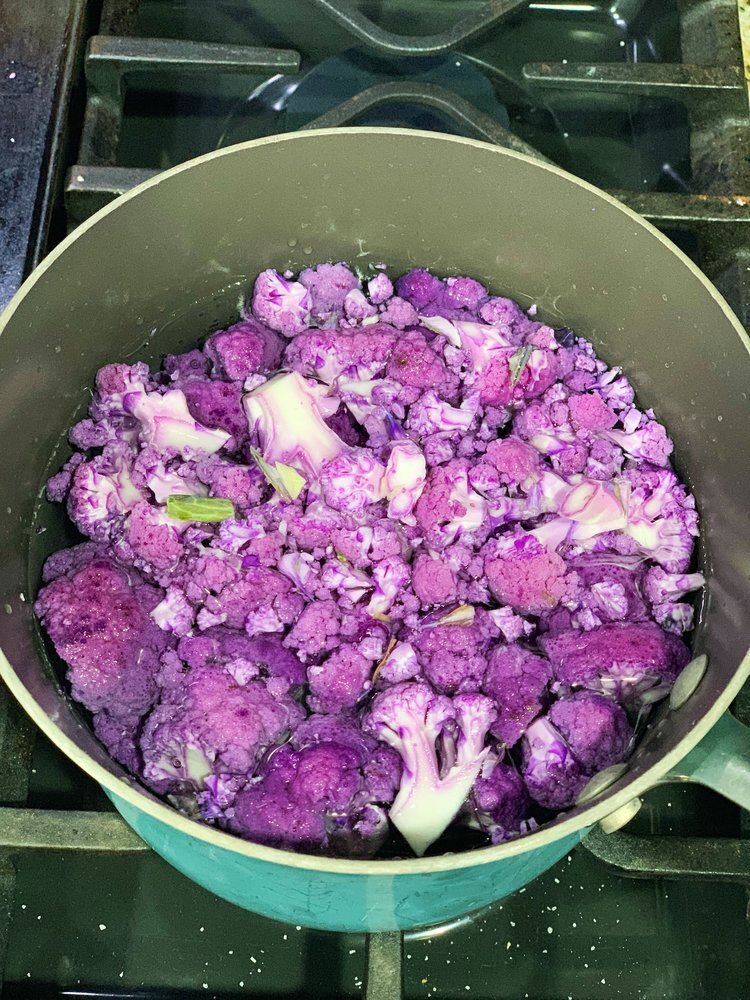 Lentil Vegetable Shepherd's Pie with Purple Cauliflower Mash + Homemade Brown Gravy | OKC Veggie