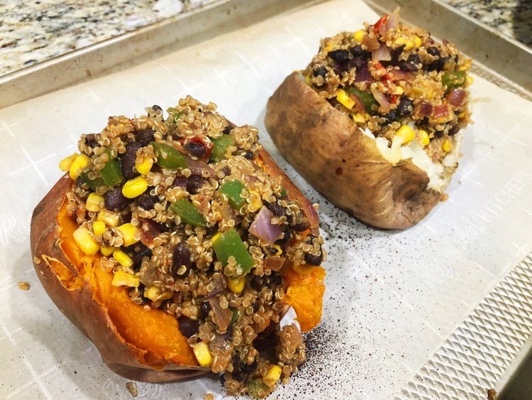 Mexican Stuffed Sweet Potato | OKC Veggie