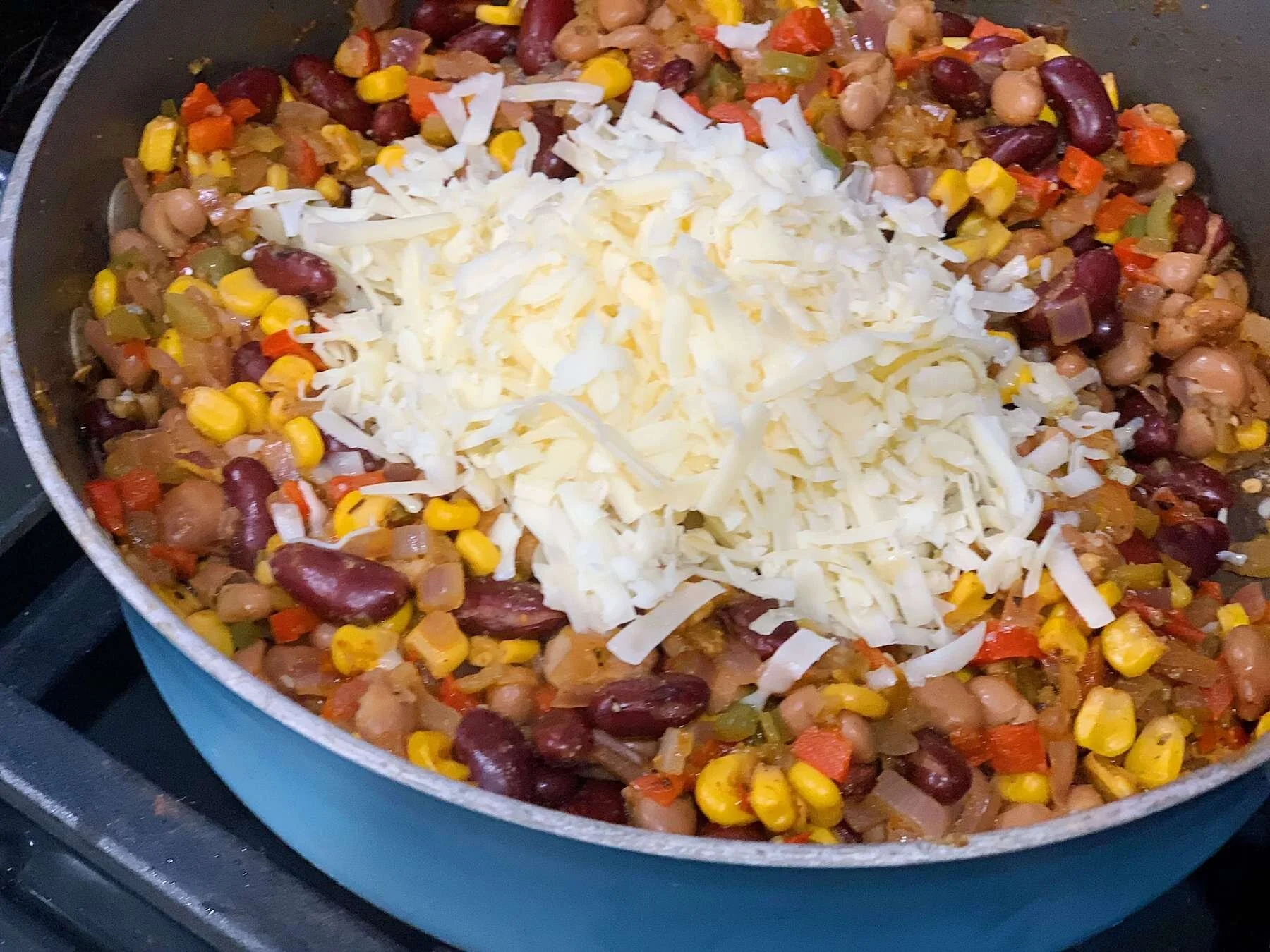 Enchilada Casserole with Jalapeño Cream Sauce | OKC Veggie