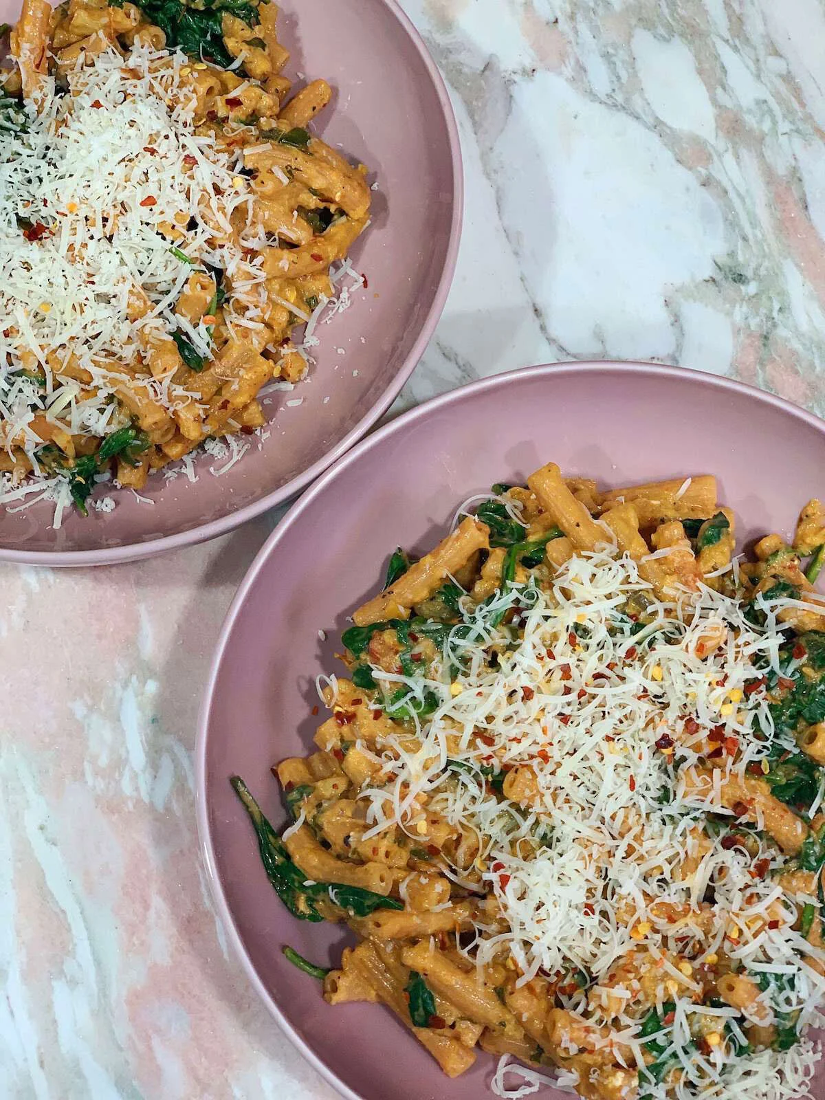 Creamy Tomato & Spinach Pasta