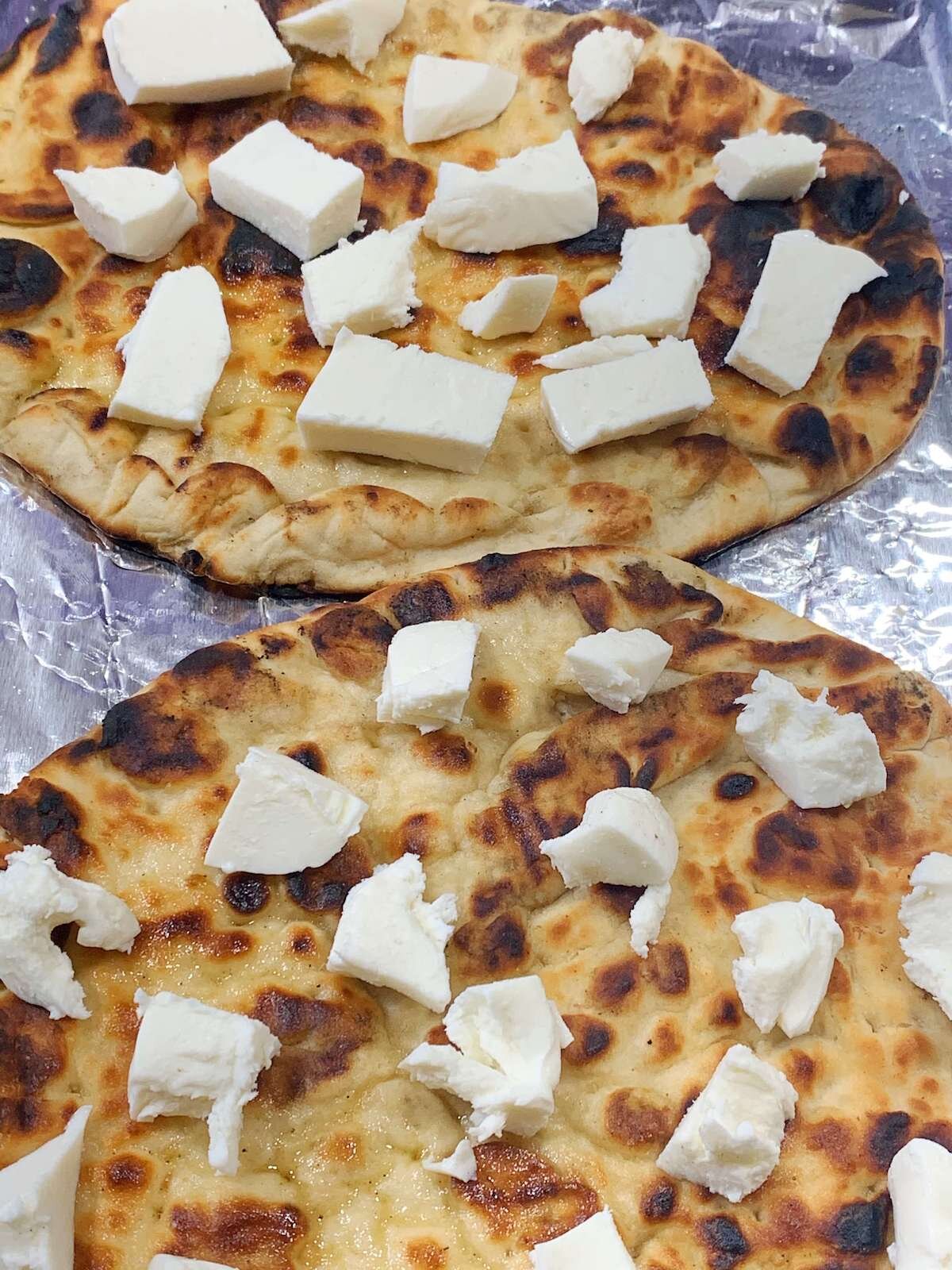 Charred Corn Pizzas with Rosemary, Mozzarella &amp; Gorgonzola | OKC Veggie
