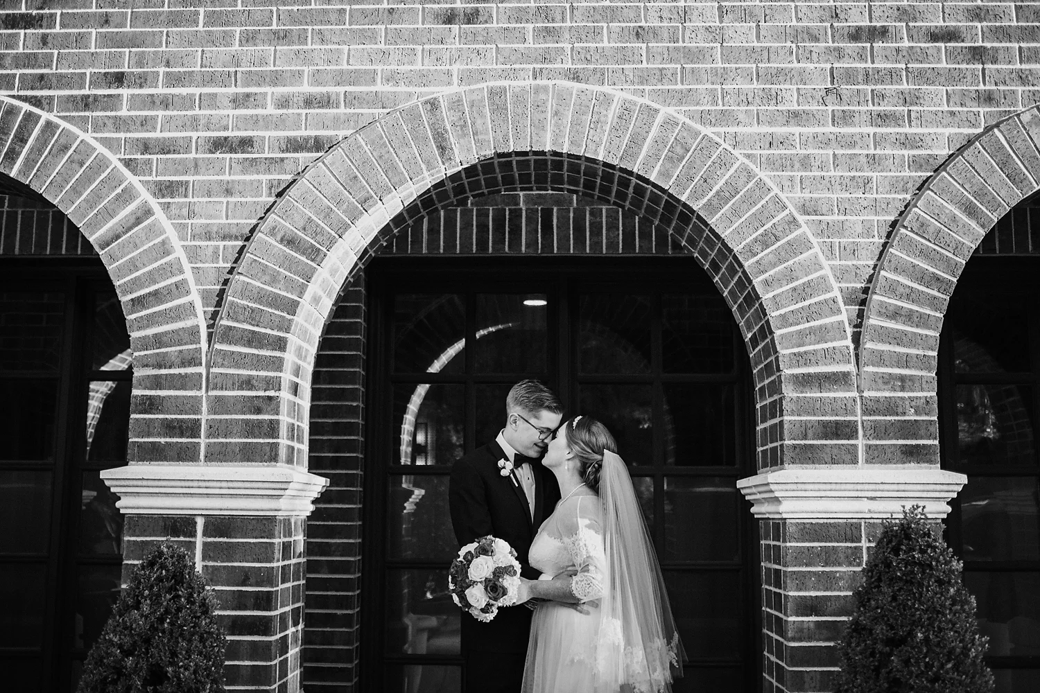 Waterford Hotel OKC B&W Wedding | karacheekphotography.com