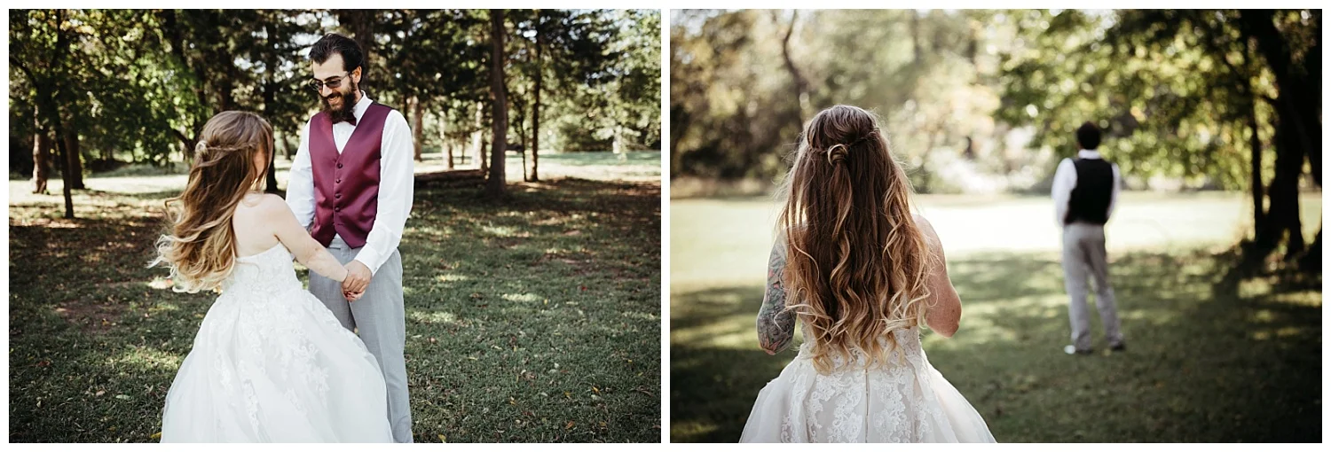 First looks are my favorite, love this sweet moment between the two.