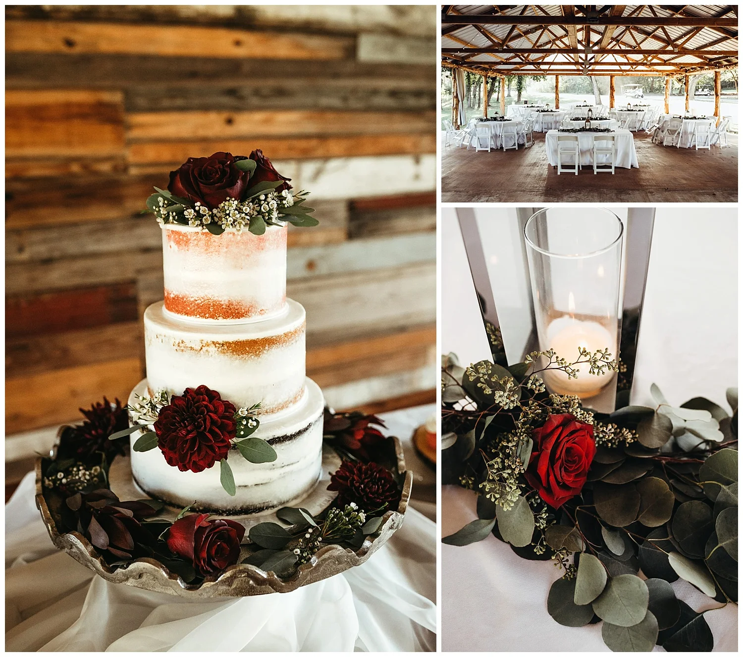 Reception details at the Ranch of the Saints.