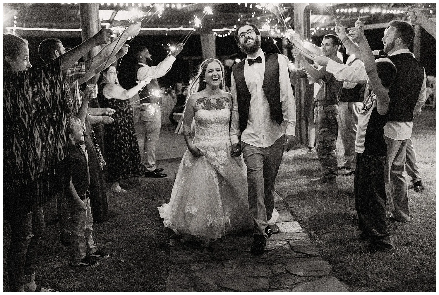 Sparkler Exit at the Ranch of the Saints in Jones, Oklahoma.