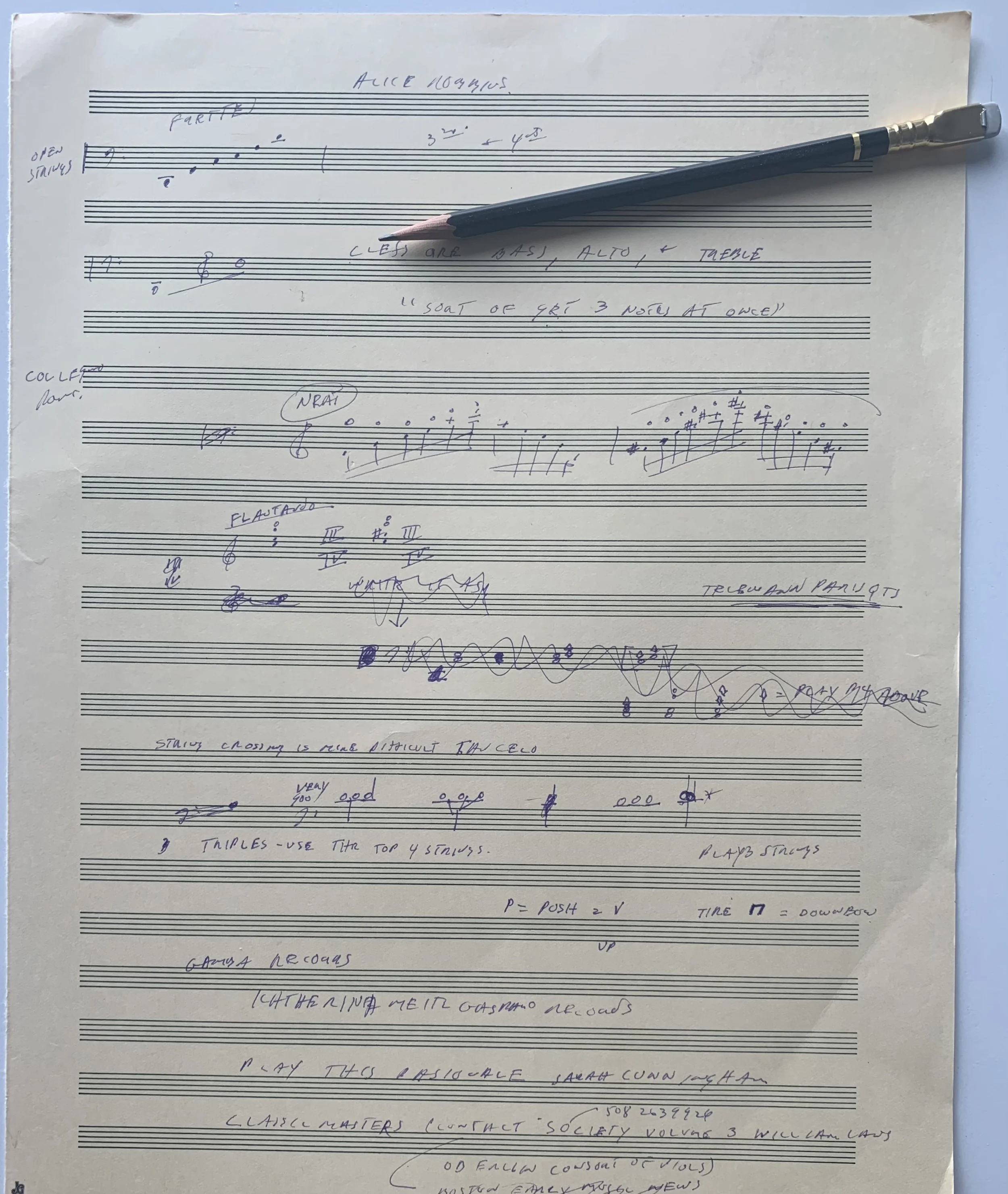 Some Notes From the Composition of Voices of Light