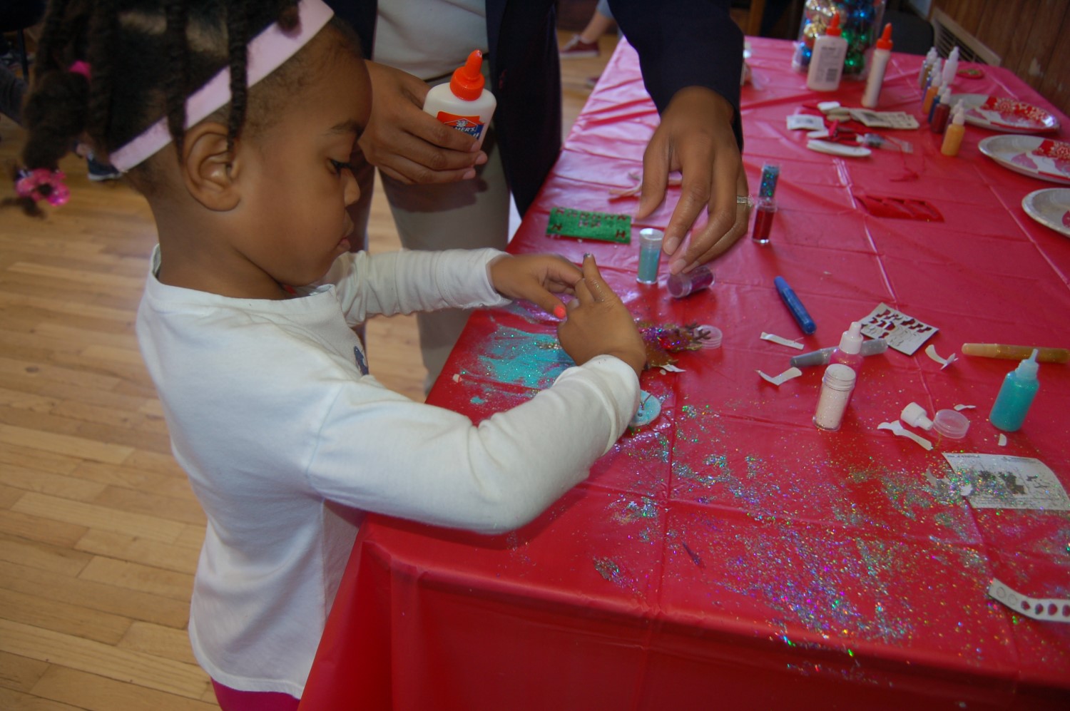 Kids can create their own ornaments.