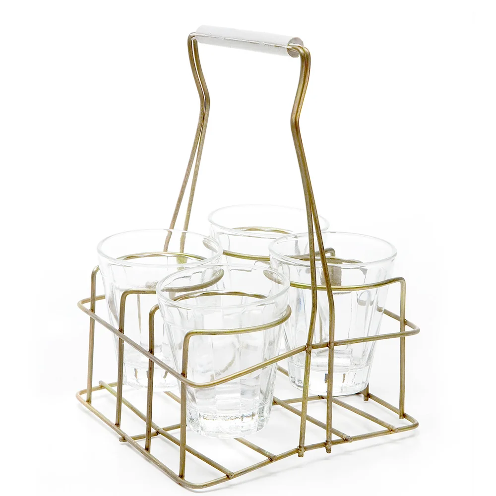 Small Chai Rack with Glasses