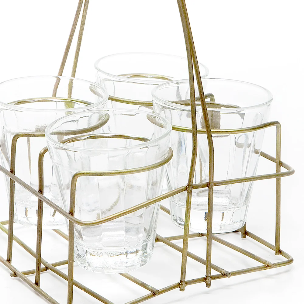 Small Chai Rack with Glasses Detail