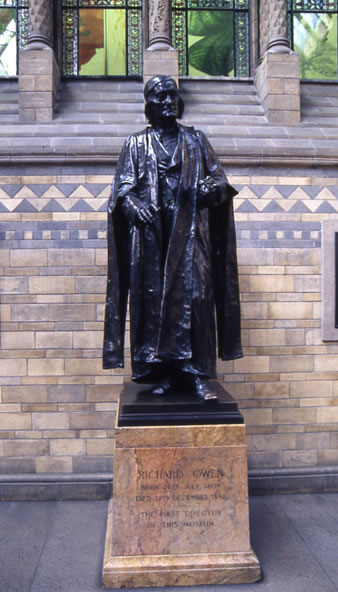 Statue of Sir Richard Owen at the British Museum of Natural History