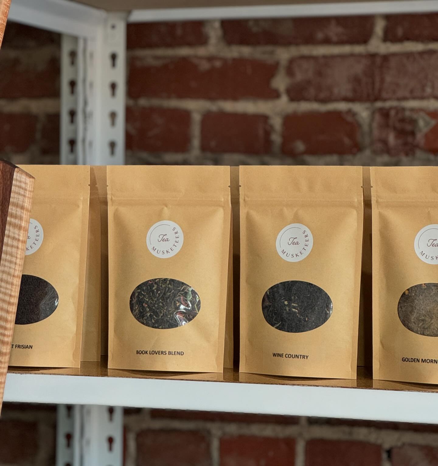 Now carrying @theteamusketeers loose leaf tea blends! We have Book Lovers Blend, Wine Country, Morning Golden Chai and East Frisian.