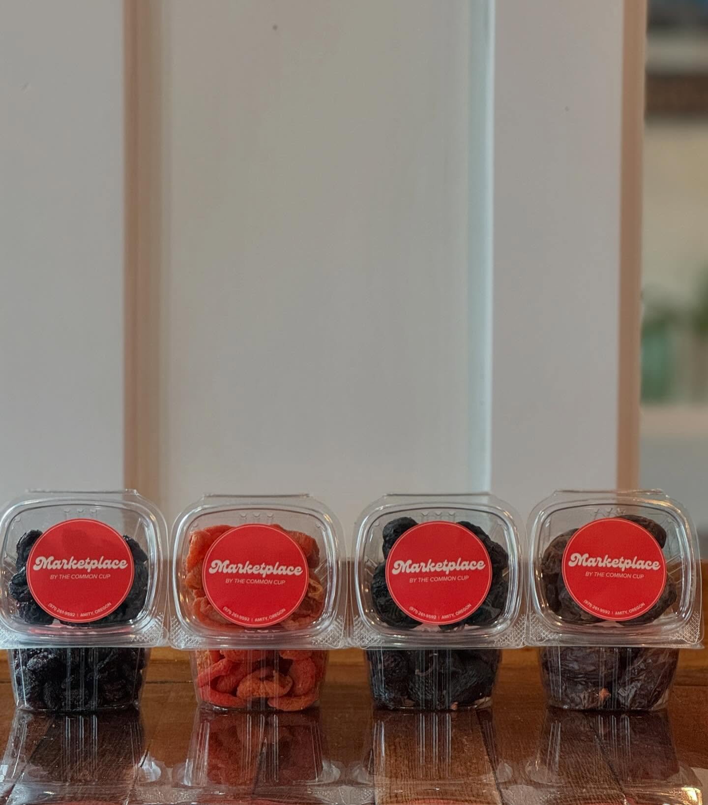 Looking for a little snack - we have some delicious dried fruit ready to grab and go! Dried figs, cherries, dates and apricots