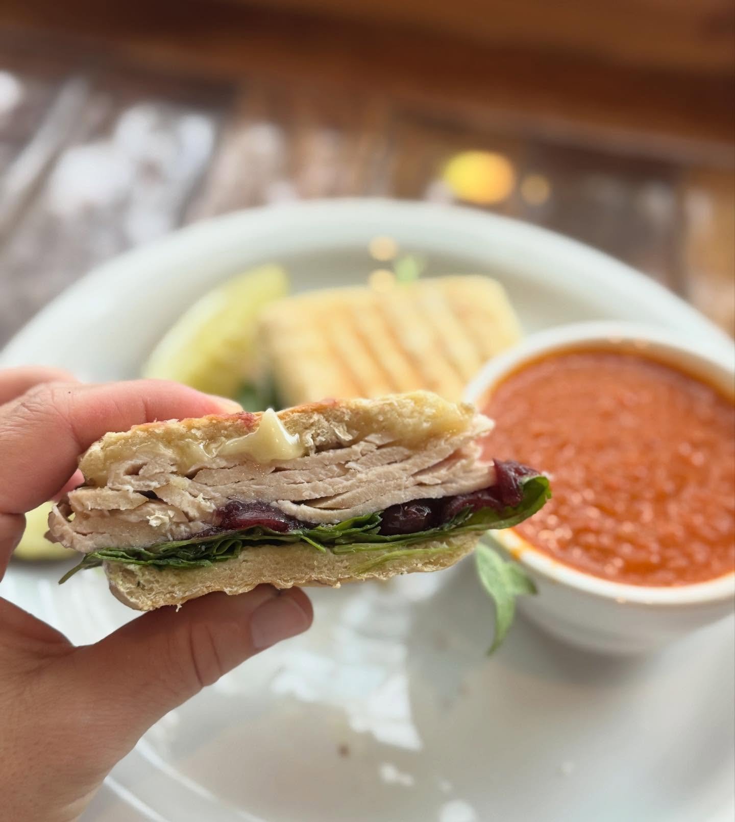 Getting ready for Thanksgiving? Come grab a Turkey Gobbler panini to get you in the festive spirit! Serving through the end of the month.