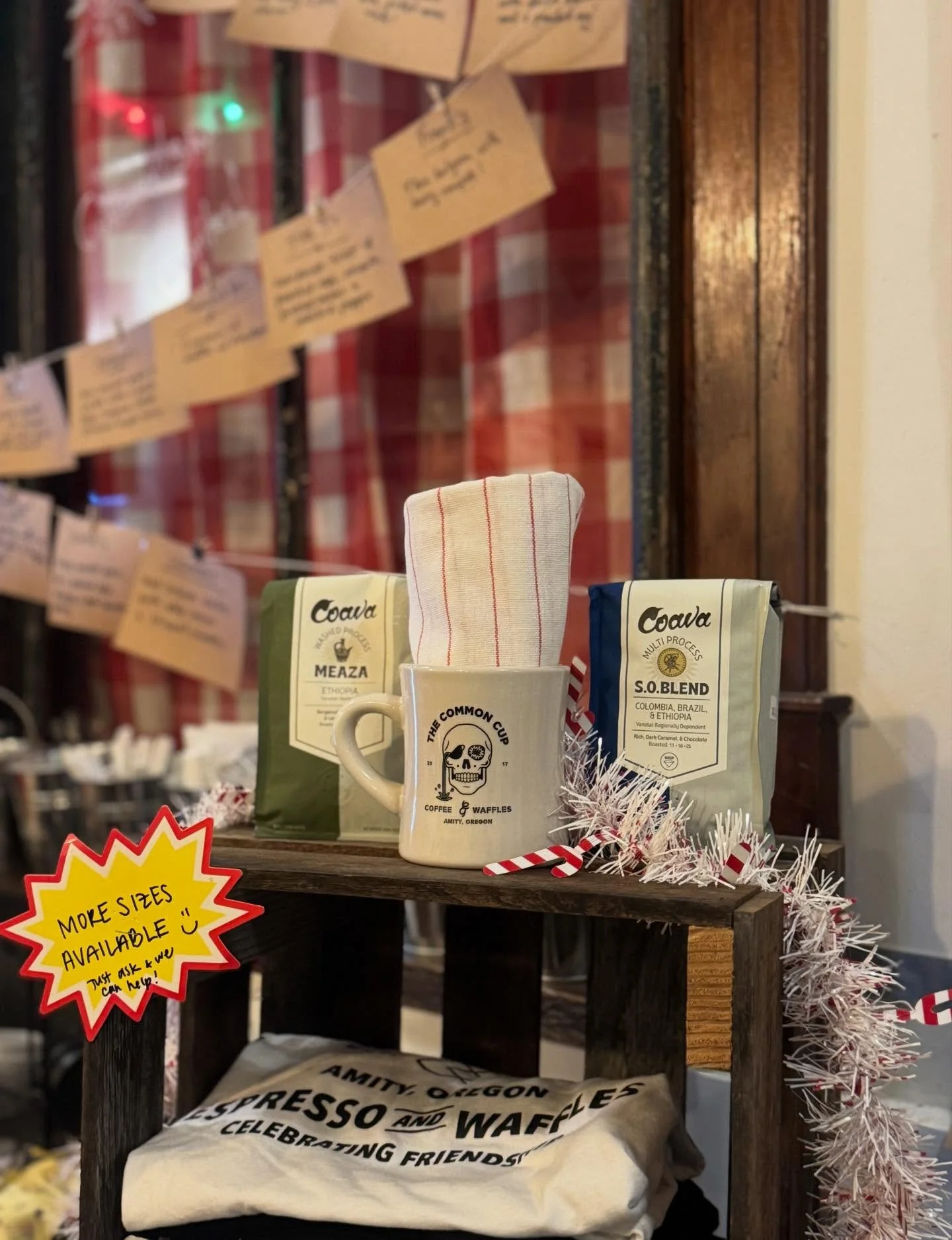 Small Business Saturday! Come by for delicious coffee &amp; waffles while you&rsquo;re out this weekend or pick up some local gifts for the holidays! OPEN DAILY 7am-3pm