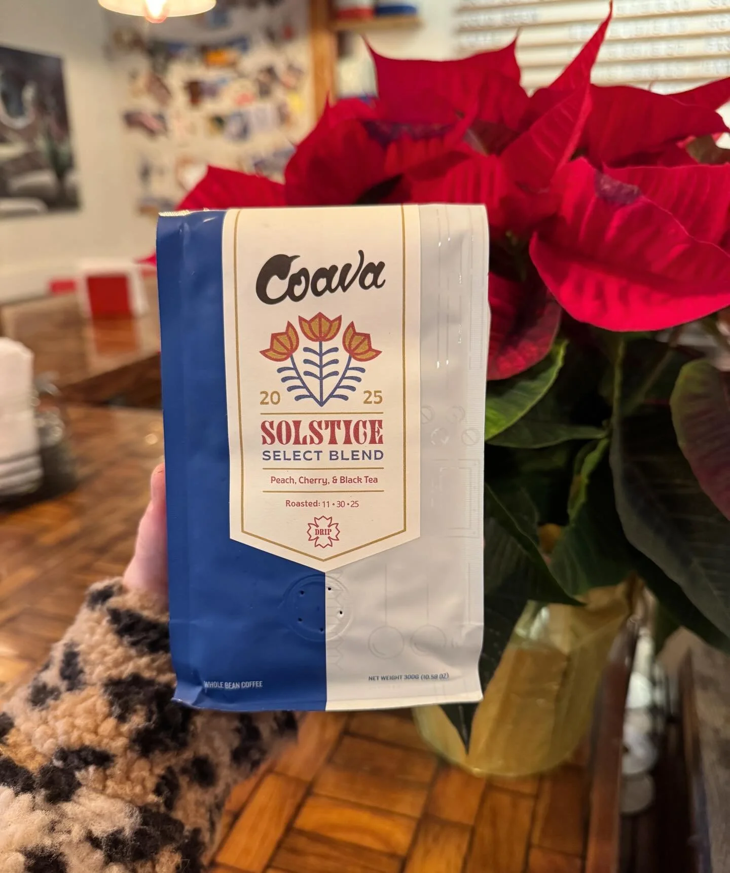 Coffee order in and we&rsquo;re feeling festive! Loving the Winter Soltice blend by @coavacoffee Come grab a bag today!