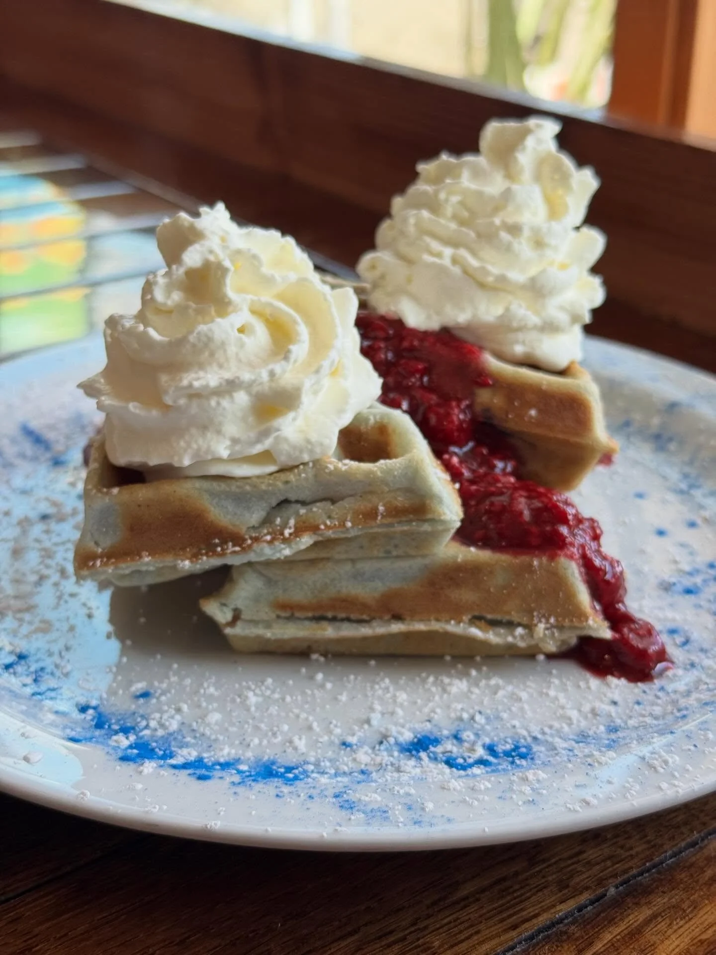 The Juliette - our new seasonal and fundraiser for @julietteshouse! April is Child Abuse Prevention month and we&rsquo;re helping bring awareness by offering this delicious, blue raspberry waffle! $2 of every waffle sold will be donated to the cause.