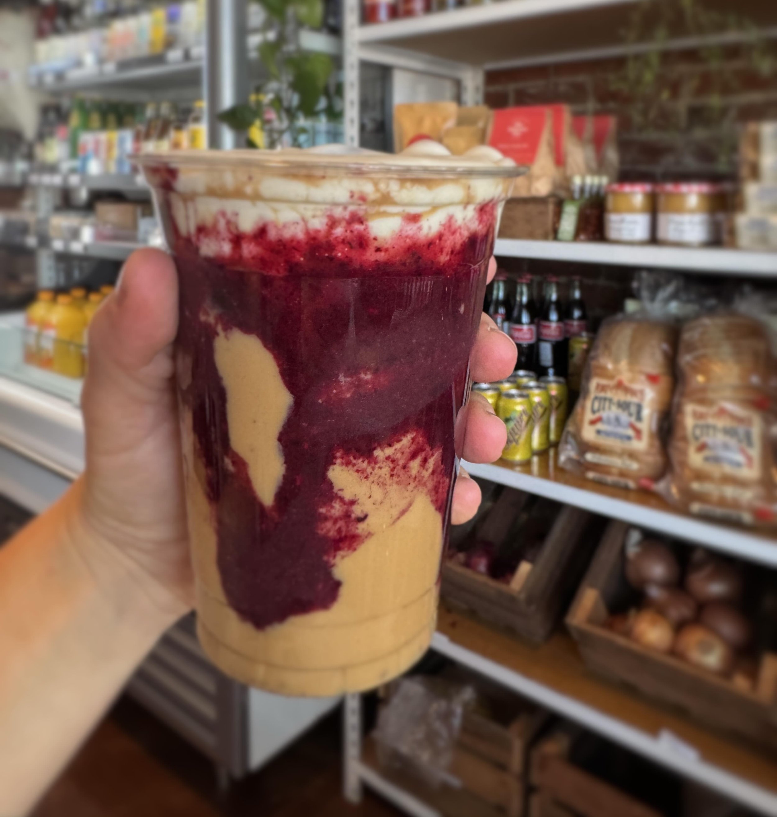A very berry salted maple latte! One of our new favorites!!!