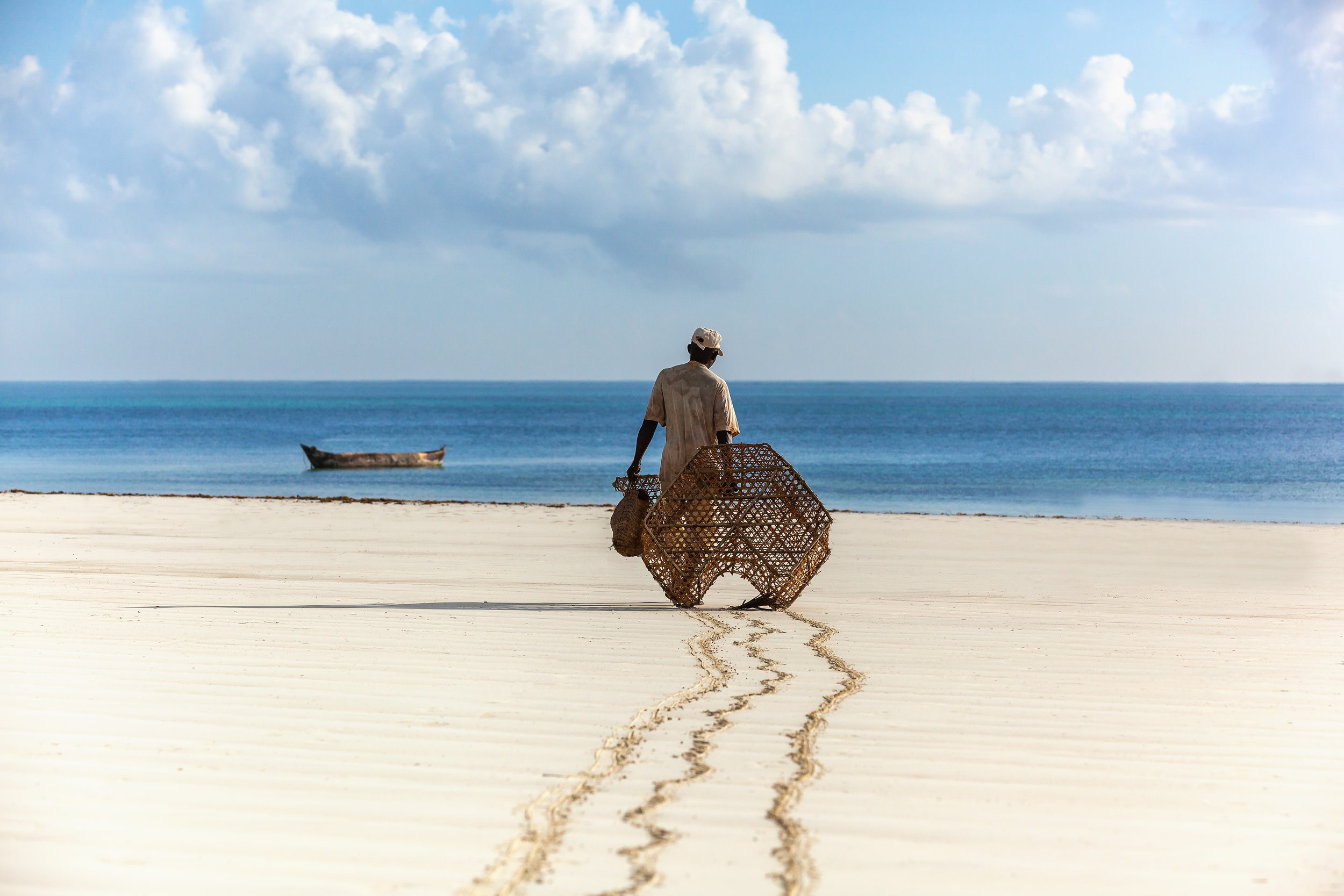 Fisherman in Kenya, water, nature, people, fishing, ocean