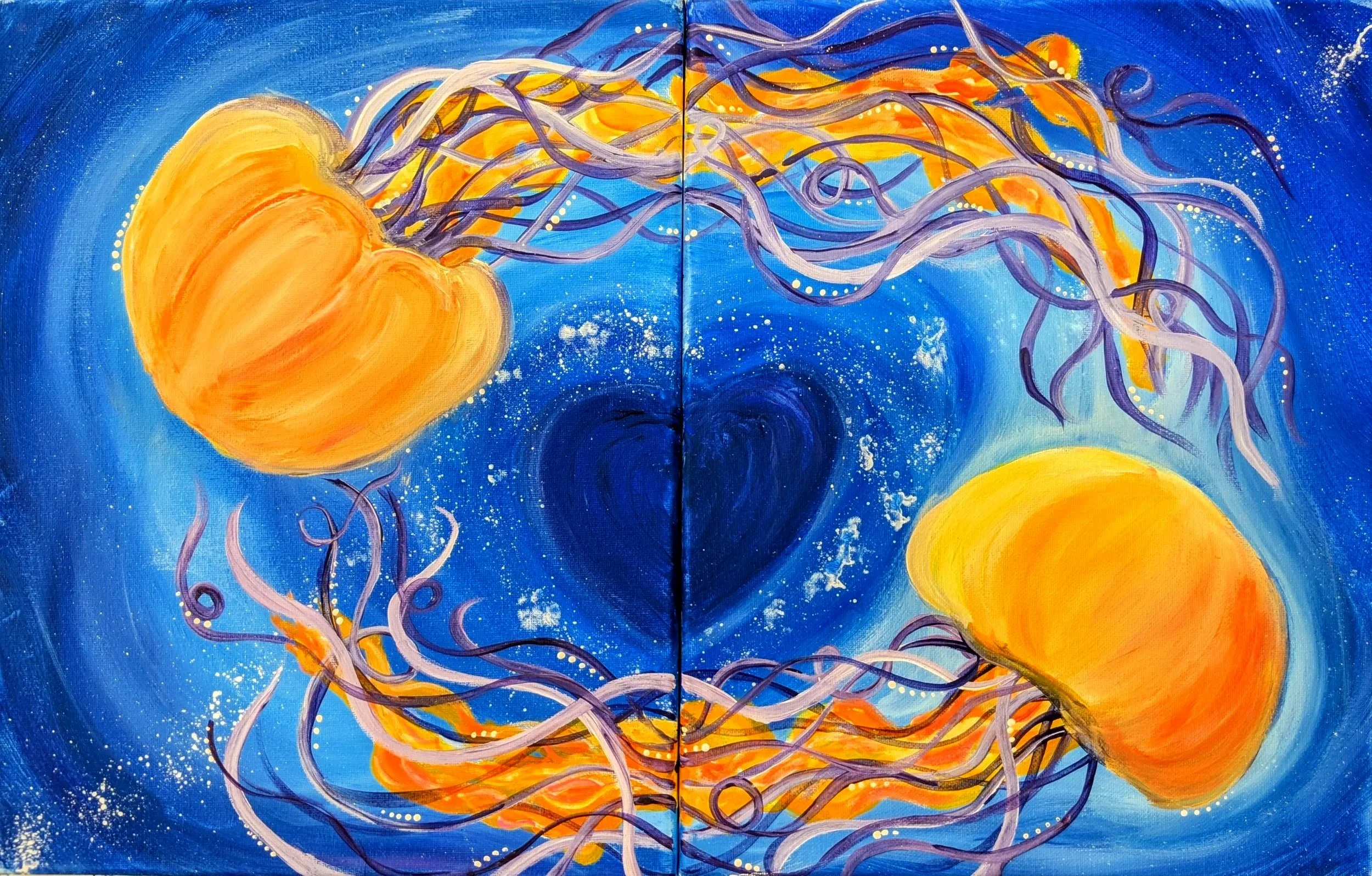 Jellyfish Love Couples Paint Night