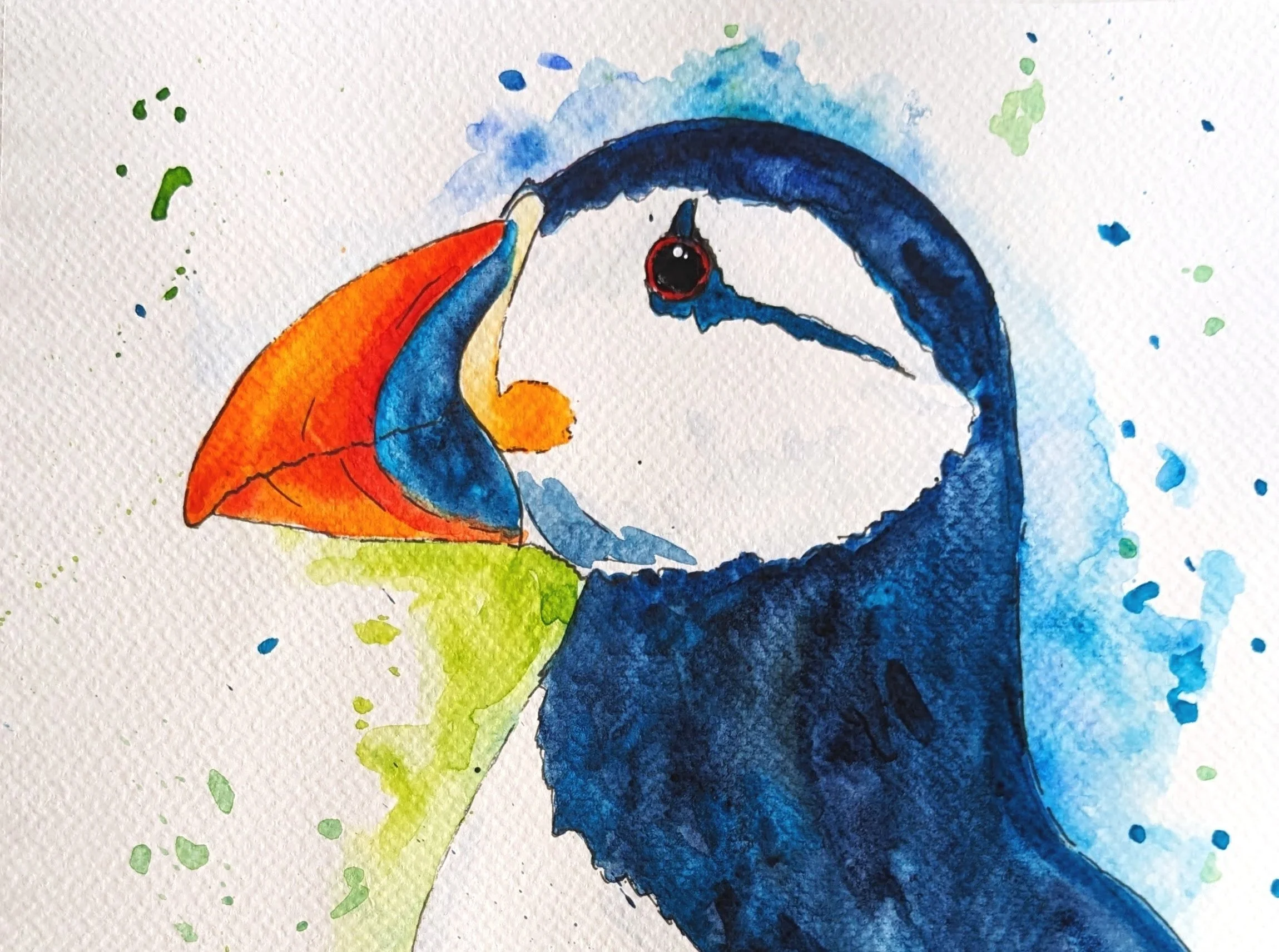 Watercolor Puffin Workshop