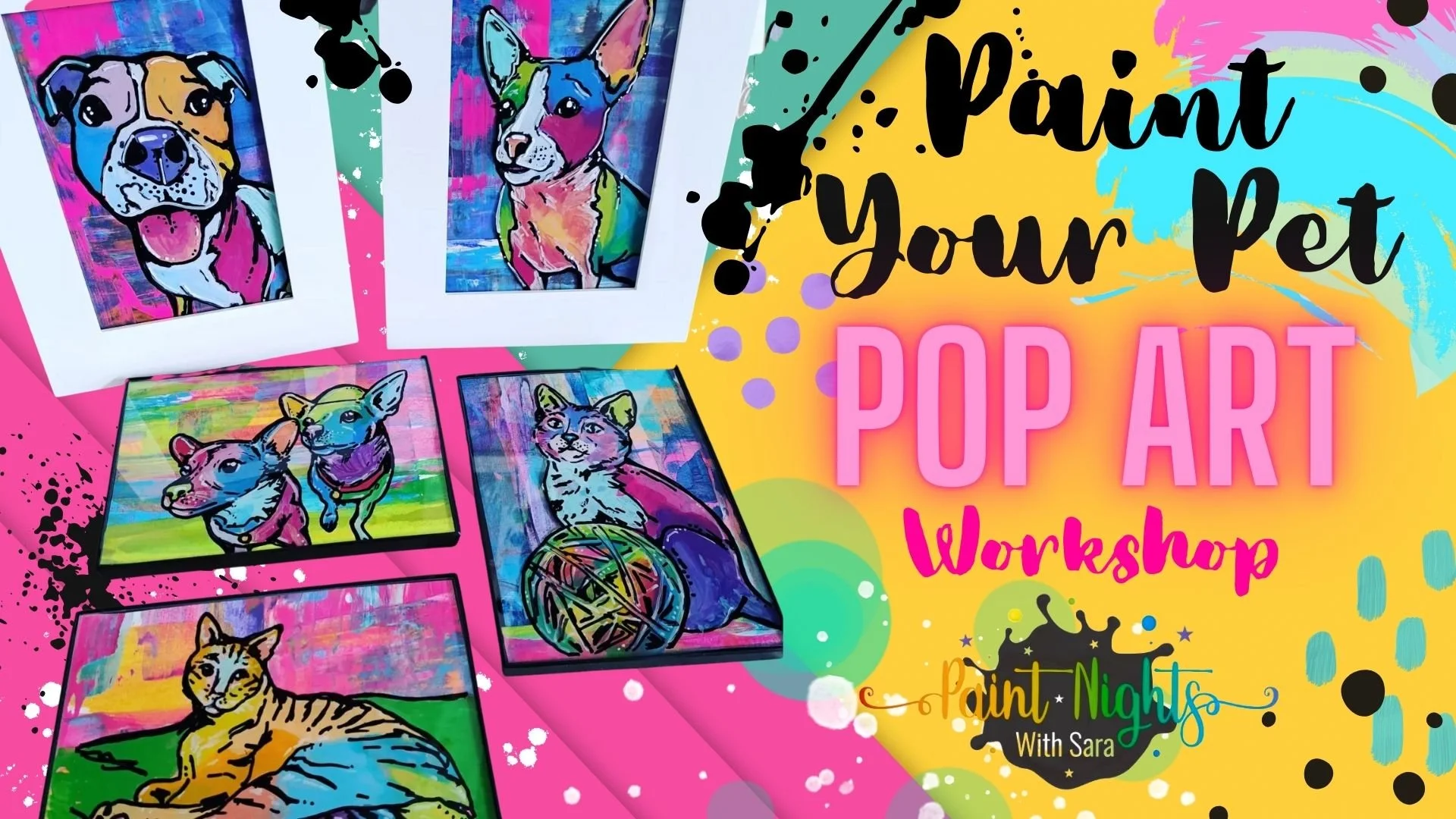 Pop Art Paint Your Pet Workshop
